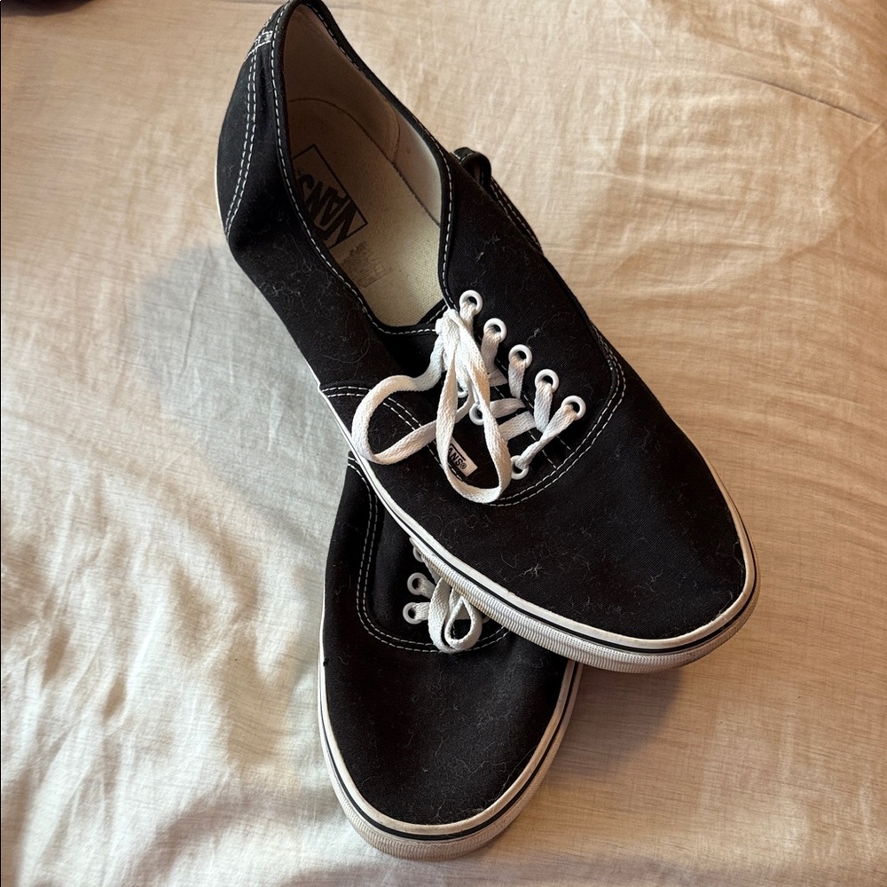 Vans Black and White Canvas Shoes